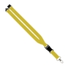 Maverick 1" Polyester Lanyard w/ Slide Buckle Release, Silver Metal Oval & Convenience Release - Yellow
