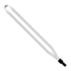 1/2" Polyester Lanyard with Non-Swivel Plastic Hook - White