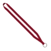 1/2" Polyester Lanyard with Sewn Metal Split-Ring - Red