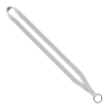 1/2" Polyester Lanyard with Sewn Metal Split-Ring - White