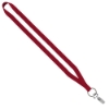 1/2" Polyester Lanyard with Sewn Metal Bulldog Clip - Red