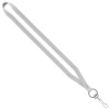 1/2" Polyester Lanyard with Sewn Metal Swivel Snap Hook - White