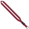 3/4" Polyester Lanyard with Slide Buckle Release & Split-Ring - Burgundy