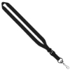 3/4" Polyester Lanyard with Slide Buckle Release & Swivel Snap Hook - Black