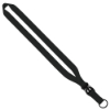 3/4" Multi-Color Polyester Lanyard with Slide Buckle Release & Split-Ring - Black
