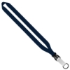 3/4" Multi-Color Polyester Lanyard with Slide Buckle Release & Split-Ring - Navy