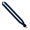 3/4" Polyester Lanyard with Plastic Clamshell and O-Ring - Navy