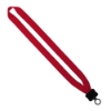 3/4" Polyester Lanyard with Plastic Clamshell and O-Ring - Red