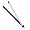 3/4" Multi color (left and right) Polyester Lanyard with Plastic Clamshell - Navy
