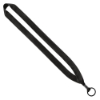 3/4" Polyester Lanyard with Metal Crimp & Split-Ring - Black
