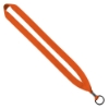 3/4" Polyester Lanyard with Metal Crimp & Split-Ring - Orange