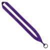 3/4" Polyester Lanyard with Metal Crimp & Split-Ring - Purple