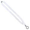 3/4" Polyester Lanyard with Metal Crimp & Split-Ring - White