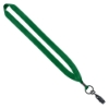 3/4" Polyester Lanyard with Metal Crimp & Bulldog Clip - Grass Green