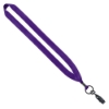3/4" Polyester Lanyard with Metal Crimp & Bulldog Clip - Purple