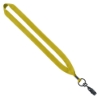 3/4" Polyester Lanyard with Metal Crimp & Bulldog Clip - Yellow