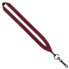 3/4" Polyester Lanyard with Metal Crimp & Swivel Snap Hook - Burgundy