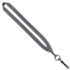 3/4" Polyester Lanyard with Metal Crimp & Swivel Snap Hook - Gray