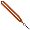 3/4" Polyester Lanyard with Metal Crimp & Swivel Snap Hook - Orange