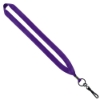 3/4" Polyester Lanyard with Metal Crimp & Swivel Snap Hook - Purple