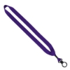 3/4" Polyester Lanyard with O-Ring - Purple