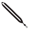 3/4" Polyester Lanyard with Swivel Snap Hook - Black