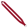 3/4" Polyester Lanyard with Sewn Silver Metal Split-Ring - Red