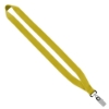 3/4" Economy Polyester Lanyard with Sewn Silver Tone Metal Bulldog Clip - Yellow