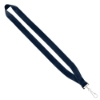 3/4" Economy Polyester Lanyard with Sewn Silver Tone Swivel Snap Hook - Navy