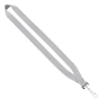 3/4" Economy Polyester Lanyard with Sewn Silver Tone Swivel Snap Hook - White