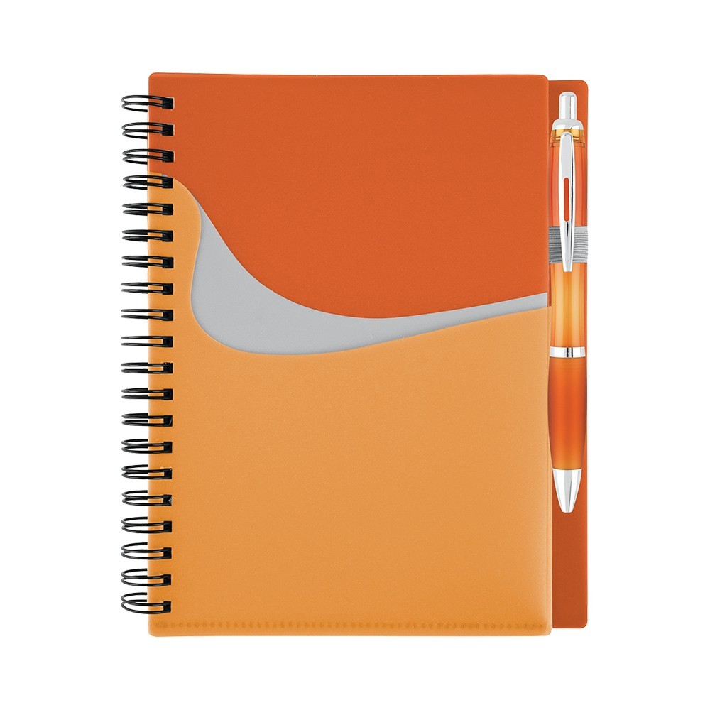 Imprinted New Wave Pocket Buddy Notebooks