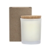 Niva Frosted 6oz Candle With Cork Lid - Clear Frosted