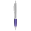 Curvaceous Silver Matte Ballpoint Pen - Lilac Purple