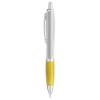 Curvaceous Silver Matte Ballpoint Pen - Daffodil Yellow