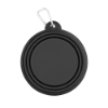 Collapsible Silicone Pet Bowl w/Carabiner - Black