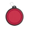 Collapsible Silicone Pet Bowl w/Carabiner - Red