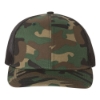 Richardson 112P Patterned Snapback Trucker Cap - BK-OGRNCAM_Army Camo_Black