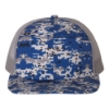 Richardson 112P Patterned Snapback Trucker Cap - GY-RBDCAM_Royal Digital Camo_charcoal