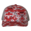 Richardson 112P Patterned Snapback Trucker Cap - GY-RDDCAM_Red Digital Camo_charcoal
