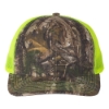 Richardson 112P Patterned Snapback Trucker Cap - NYW-RTEG_Realtree Edge_ Neon Yellow
