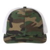 Richardson 112P Patterned Snapback Trucker Cap - WH-OGRNCAM_Army Camo_white