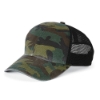 Richardson 111P Camo Washed Trucker Cap - Black