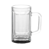 Chug 15 oz. Sports Fan Glass Beer Mug - Black