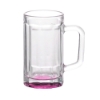 Chug 15 oz. Sports Fan Glass Beer Mug - Pink