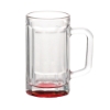 Chug 15 oz. Sports Fan Glass Beer Mug - Red