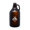 Homebrew 64 oz. Amber Glass Growler - Screen Print Front (standard)