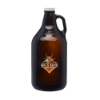 Homebrew 64 oz. Amber Glass Growler - Spectrum Front or Back