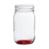 Pickled 16 oz Mason Jars Drinking Glass - Red