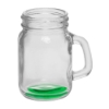 Handcrafted 4.5 oz Mason Jar Sampler Glass - Green