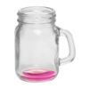 Handcrafted 4.5 oz Mason Jar Sampler Glass - Pink